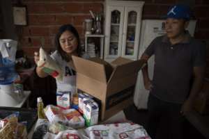 delivered boxes of food