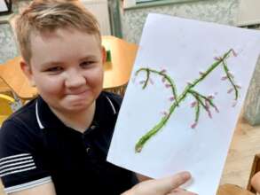 Boy`s painting