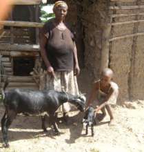 Ester with her goat