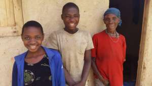 Joyce (Right) With Her Grandchildren