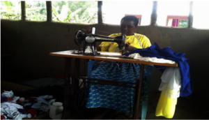 Peace With Her Sewing Machine