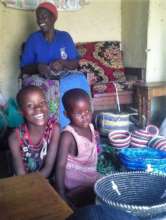 Baraba with two of her grandchildren