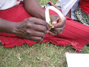 Grandmothers Working on Beads