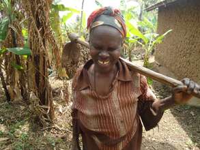 Frolah With Her New Gardening Tool