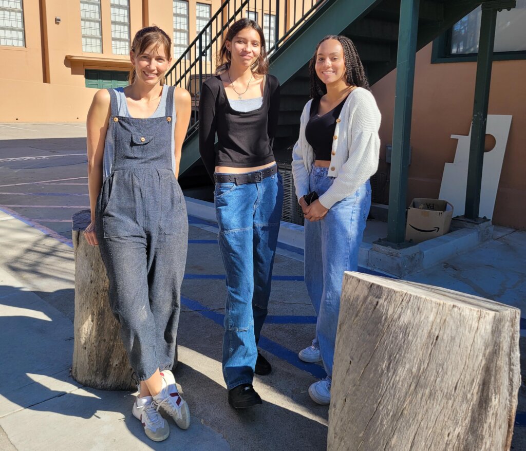 Steffi, project lead, with interns Leticia & Riley