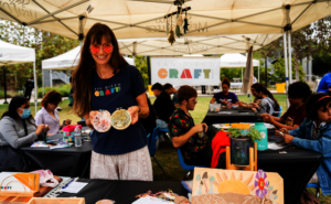 Steffanie at a mental wellness event