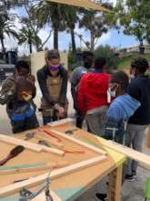 Refugee Students Woodworking