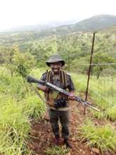 Field Ranger in full gear on a perimeter patrol