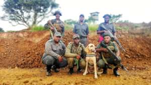 Field Rangers on a Training session with a K9 unit