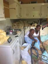 Packaging Food Parcels for People of Choiseul
