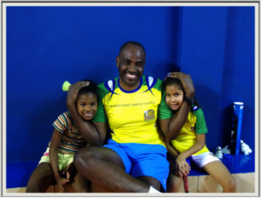 Sebastian Oliviera & Children at Badminton Center