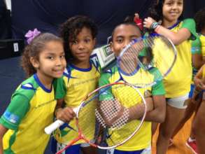 Children at Miratus Badminton Training Center