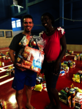 Basket of food for family of four