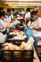 NYCP Volunteers assemble Pantry packages