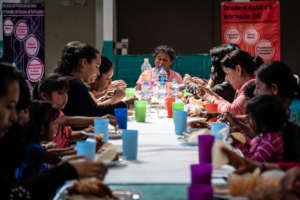 Women Eating At Workshop