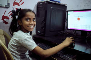 Beneficiary at the Digital Learning Centre
