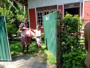 Donation of food and medical supplies