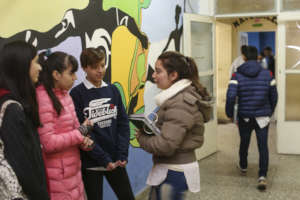 Gathering at school