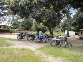 Motorbikes used to transport food