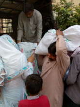Food package distributed to poor families