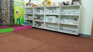 Library with books for students