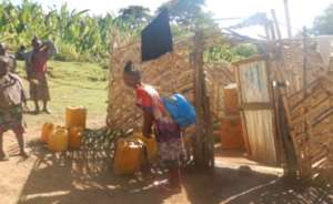 Terefech collects water and then attends school
