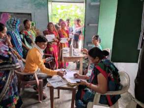 Our team registering community for Vaccinations