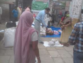Ration distribution to women