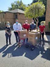 Delivering individually wrapped meals to veterans