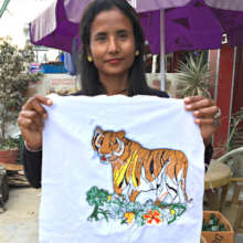 Sarita was one of 30 artists to make Tiger squares