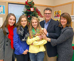 The Belzers with John on Christmas day.