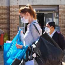 Delivering bags to the hospital