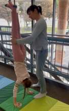 Child on the program shows off Gym Routine