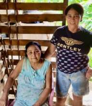 Ana (on right) with her mom