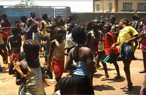 Girls playing at FAWE school