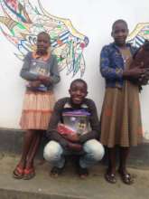 Our Primary 7 Students with school supplies