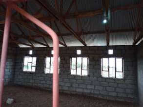 The classroom before the community finished it.