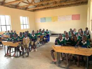 The completed classrooms being put to good use!