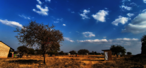 The school's garden and football pitch in Kiruru