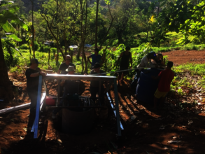 Irrigation work at the center