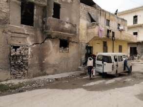 Aid distribution in east Aleppo