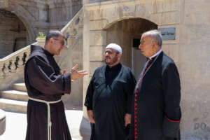 Mons. Abu Khazen, Fr. Firas Lutfi and the Mufi