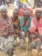 Some of our elderly recipients of much needed food