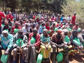 Some of our elderly recipients waiting patiently