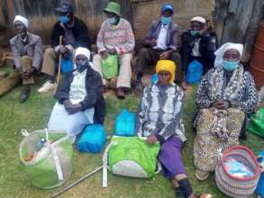 Elderly recipients of our weekly food program