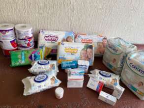 Pequena donacion de elementos de aseo