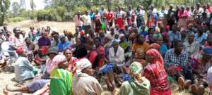 500 participants gathered to receive bean seeds