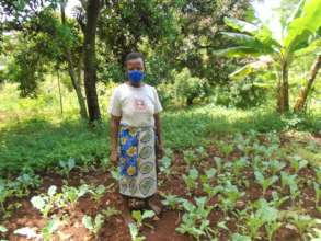 Mother in her garden