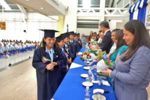 Girls graduating from high school