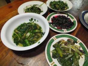 presentation of vegetables